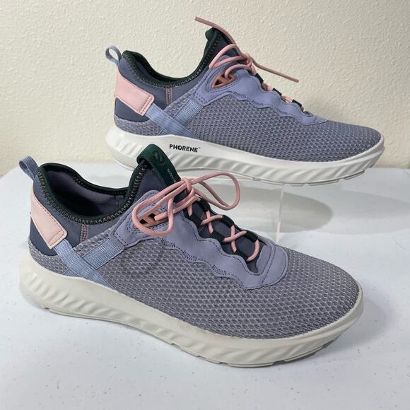 Ecco Womens ATH-1FW Blue Pink Phorene Lace Up Athletic Sneaker 40 US 9 9.5 - Picture 1 of 10